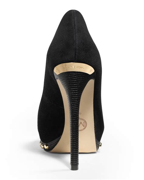 michael kors black suede pumps.